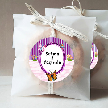 Sevimli Kelebek Temalı Sticker