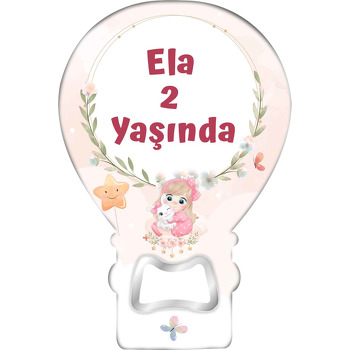 Sevimli Kız ile Tavşan Temalı Balon Magnet Açacak