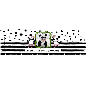 Sevimli Kız Panda Temalı Peçete Sargısı
