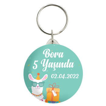 Sevimli Lama Partide Temalı Anahtarlık