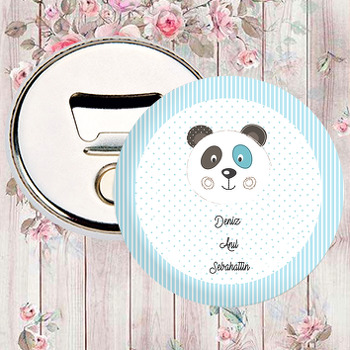 Sevimli Mavi Panda Temalı Magnet Açacak