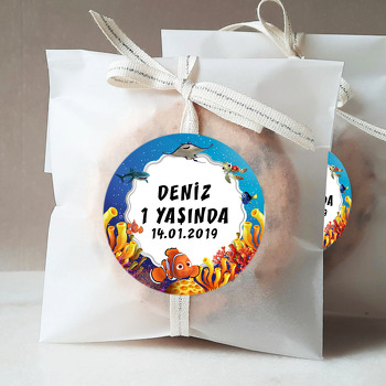 Sevimli Turuncu Balık Temalı Parti Sticker