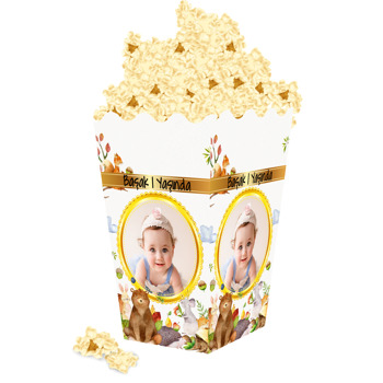 Sevimli Orman Temalı Popcorn Kutusu