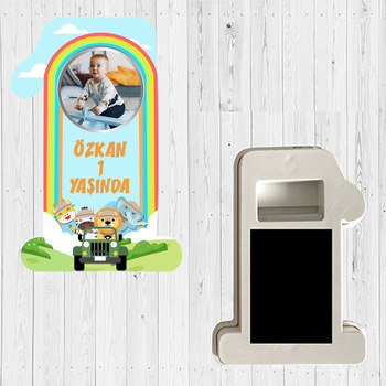 Sevimli Safari Hayvanları ile Gökkuşağı Temalı Doğum Günü Magnet Açacak