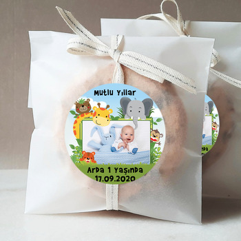 Sevimli Safari Temalı Resimli Sticker