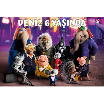 Sevimli Şarkıcı Hayvanlar Temalı Doğum Günü Magnet