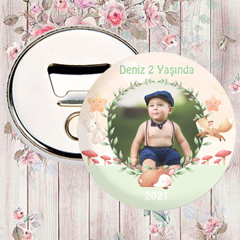 Sevimli Soft Hayvanlar ile Yaprak Çerçeve Temalı Magnet Açacak