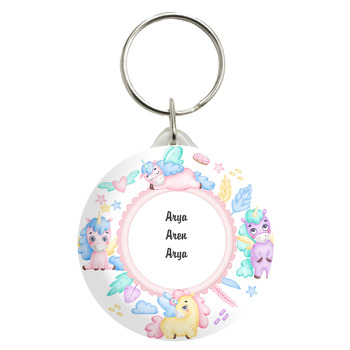 Sevimli Soft Unicorn Temalı Doğum Günü Hediye Anahtarlık