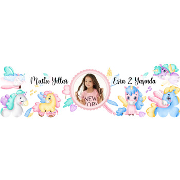 Sevimli Soft Unicorn Temalı Peçete Sargısı