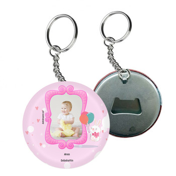 Sevimli Tavşan Bebek Arkası Açacak Anahtarlık