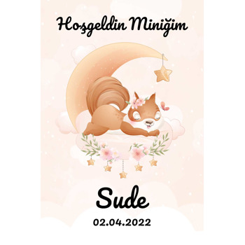 Sevimli Uykucu Sincap Temalı Magnet Açacak