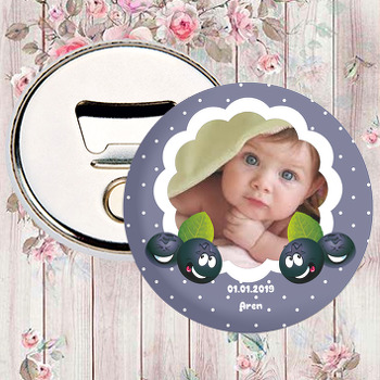 Sevimli Vişne 2 Temalı Resimli Magnet Açacak