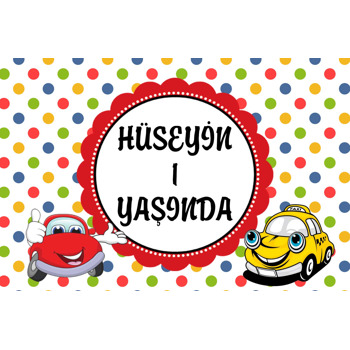 Sevimli Vosvos Temalı Doğum Günü Magnet