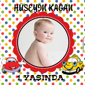 Sevimli Vosvos Temalı    Kare Parti Afiş