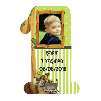 Shrek Temalı Doğum Günü Magnet