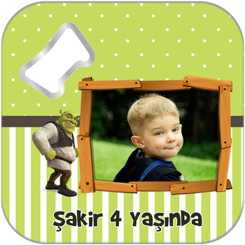 Shrek Temalı Kare Magnet Açacak