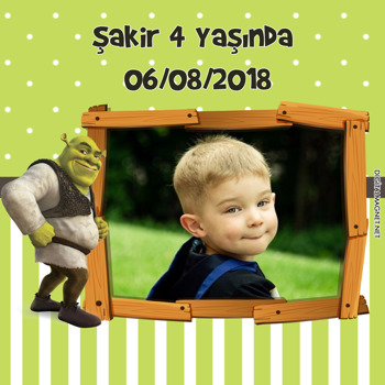Shrek Temalı    Kare Parti Afiş