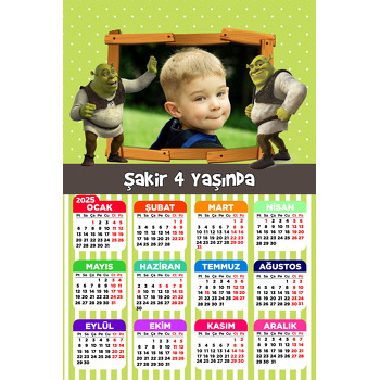 Shrek Temalı Takvim Magnet