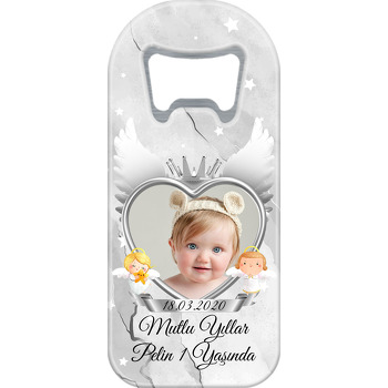 Silver Angel Temalı Uzun Resimli Magnet Açacak
