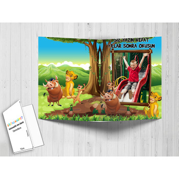 Simba Orman Temalı Anı Kartı
