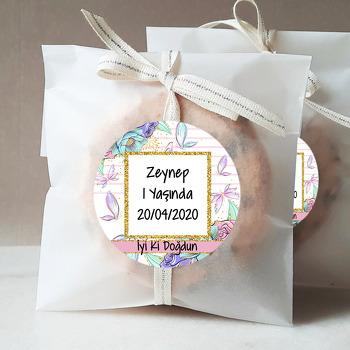 Simli Çiçekler Temalı Sticker