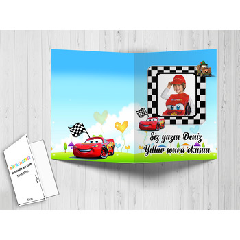 Şimşek Mcqueen Temalı Anı Kartı