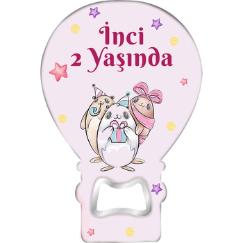 Sincap Partisi Temalı Balon Ahşap Magnet 