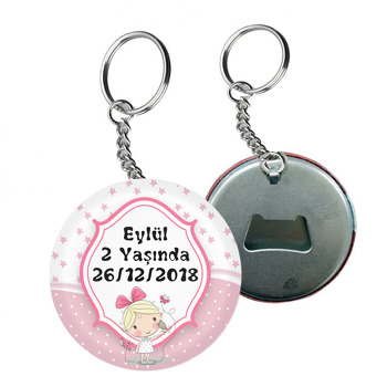 Şirin Kız Temalı Arkası Açacak Anahtarlık