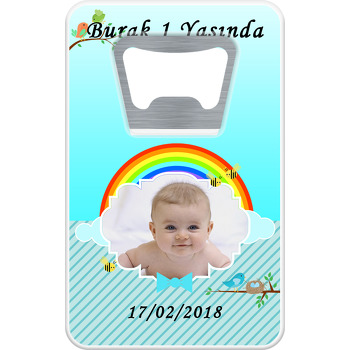 Şirin Kuşlar Temalı Dikdörtgen Magnet Açacak