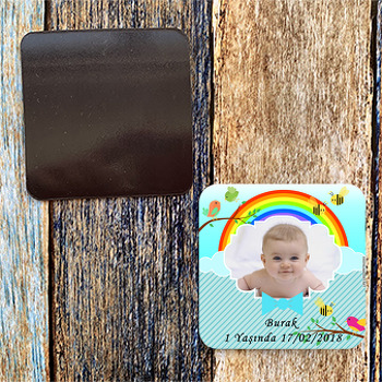 Şirin Kuşlar Temalı Kare Magnet