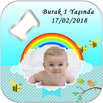 Şirin Kuşlar Temalı Kare Magnet Açacak