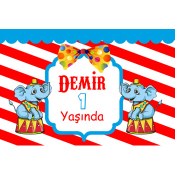 Sirk Temalı Doğum Günü Afiş