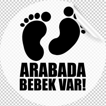 Siyah Ayak İzi Temalı Araç Sticker