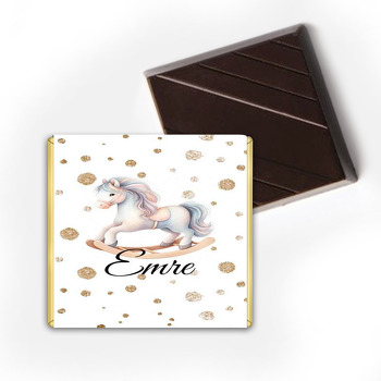 Soft At Gold Simli Puantiye Fon Temalı Çikolata Sargısı