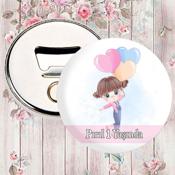 Soft Balonlu Kız Temalı Magnet Açacak