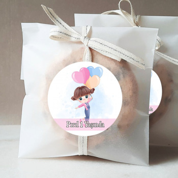 Soft Balonlu Kız Temalı Sticker