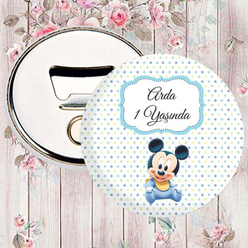 Soft Bebek Mickey Mouse Temalı Magnet Açacak