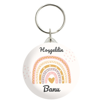 Soft Gökkuşağı ile Kalp Temalı Anahtarlık