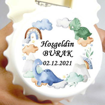 Soft Mavi Dinazorlar Temalı Kapak Şekilli Magnet Açacak