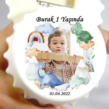 Soft Mavi Dinazorlar Temalı Kapak Şekilli Magnet Açacak