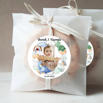 Soft Mavi Dinazorlar Temalı Sticker