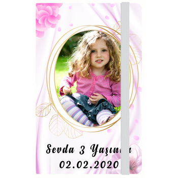 Soft Pembe Çiçekler Temalı Doğum Günü Kişiye Anı Özel Defter