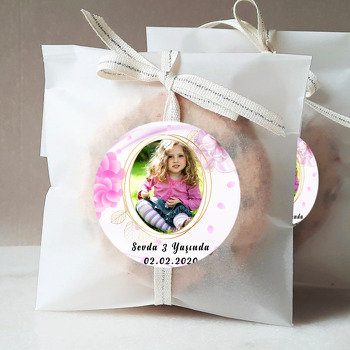 Soft Pembe Çiçekler Temalı Resimli Sticker