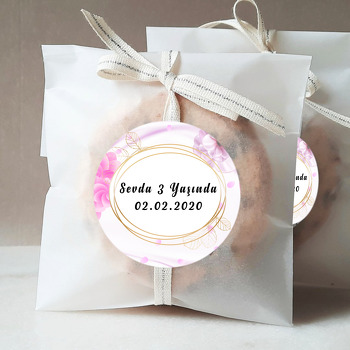 Soft Pembe Çiçekler Temalı Sticker