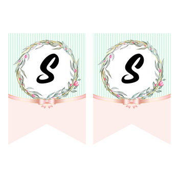 Soft Pembe Kurdele ile Yaprak Çerçeve Temalı Flama Banner