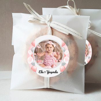 Soft Pembe ve Gümüş Balonlar Temalı Sticker
