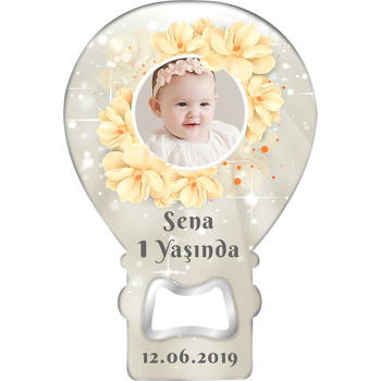 Soft Sarı Çiçekler Temalı Balon Magnet Açacak