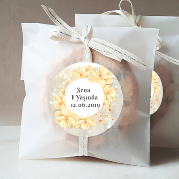 Soft Sarı Çiçekler Temalı Sticker