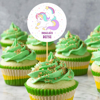 Soft Unicorn ile Yıldızlar Temalı Parti Kürdan Süs