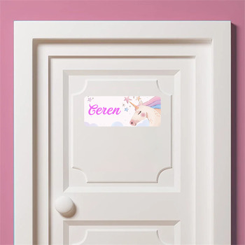 Soft Unicorn Profil Temalı Kapı Süs